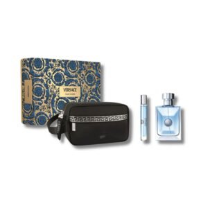 Set Versace Pour Homme (3 Piezas) 100 ml EDT SP + 10 ml EDT SP + Bolso